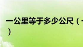 一公里等于多少公尺（一公里等于多少平方米）