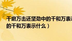 千磨万击还坚劲中的千和万表示什么?（千磨万击还坚劲中的千和万表示什么）