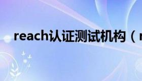 reach认证测试机构（reach认证是什么）