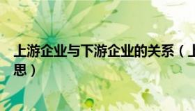 上游企业与下游企业的关系（上游企业和下游企业是什么意思）