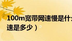 100m宽带网速慢是什么原因（100m宽带网速是多少）