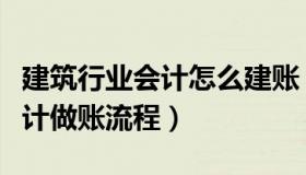 建筑行业会计怎么建账（营改增后建筑行业会计做账流程）