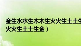 金生水水生木木生火火生土土生金动漫（金生水水生木木生火火生土土生金）