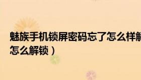 魅族手机锁屏密码忘了怎么样解锁（魅族手机锁屏密码忘了怎么解锁）