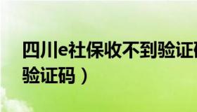 四川e社保收不到验证码（四川e社保收不到验证码）