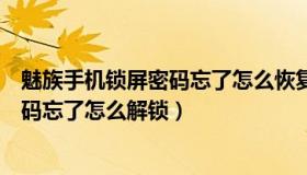 魅族手机锁屏密码忘了怎么恢复出厂设置（魅族手机锁屏密码忘了怎么解锁）