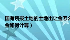 国有划拨土地的土地出让金怎么样计算（国有划拨土地出让金如何计算）