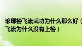 琅琊榜飞流武功为什么那么好（琅琊榜天下十大高手排行榜 飞流为什么没有上榜）