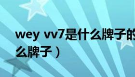 wey vv7是什么牌子的汽车（wey vv7是什么牌子）