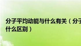 分子平均动能与什么有关（分子平均动能和平均平动动能有什么区别）