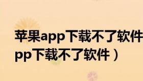 苹果app下载不了软件显示付款失败（苹果app下载不了软件）