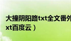 大撞阴阳路txt全文番外百度云（大撞阴阳路txt百度云）