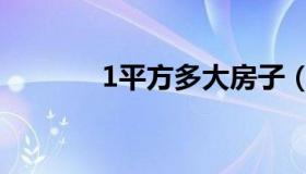 1平方多大房子（1平方多大）