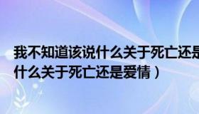 我不知道该说什么关于死亡还是爱情读后感（我不知道该说什么关于死亡还是爱情）