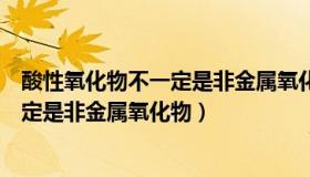 酸性氧化物不一定是非金属氧化物的粒子（酸性氧化物不一定是非金属氧化物）