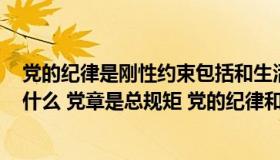 党的纪律是刚性约束包括和生活纪律其中政治纪律是核心（什么 党章是总规矩 党的纪律和政治纪律是刚性约束）