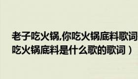 老子吃火锅,你吃火锅底料歌词是什么意思（老子吃火锅 你吃火锅底料是什么歌的歌词）