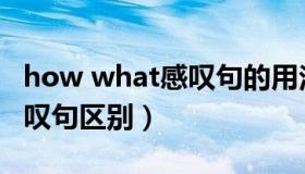 how what感叹句的用法区别（how what感叹句区别）