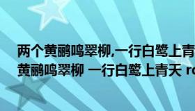 两个黄鹂鸣翠柳,一行白鹭上青天是什么意思（ldquo 两个黄鹂鸣翠柳 一行白鹭上青天 rdquo 是什么意思）