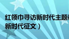 红领巾寻访新时代主题教育活动（红领巾寻访新时代征文）