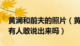 黄澜和前夫的照片（黄澜的前夫是谁 真的没有人敢说出来吗）