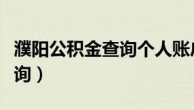 濮阳公积金查询个人账户查询（濮阳公积金查询）