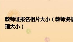 教师证报名相片大小（教师资格证网上报名用的照片怎么处理大小）