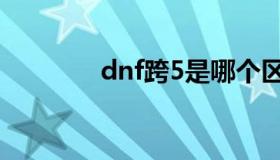 dnf跨5是哪个区（dnf跨5）