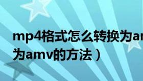 mp4格式怎么转换为amv（求MP4格式转换为amv的方法）