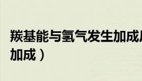 羰基能与氢气发生加成反应吗（羰基能与氢气加成）