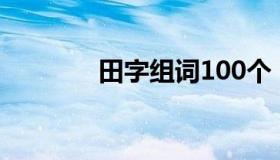 田字组词100个（田字组词）