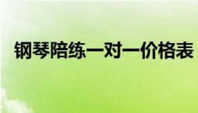 钢琴陪练一对一价格表（钢琴陪练哪家好）