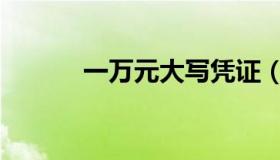 一万元大写凭证（一万元大写）