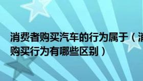 消费者购买汽车的行为属于（消费者购买汽车与购买饮料的购买行为有哪些区别）