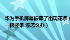 华为手机屏幕被摔了出现花条（华为手机摔了一下屏幕花了一根竖条 该怎么办）