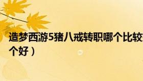 造梦西游5猪八戒转职哪个比较好（造梦西游5猪八戒转职哪个好）