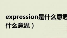 expression是什么意思翻译（expression是什么意思）