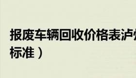 报废车辆回收价格表泸州（报废车辆回收价格标准）