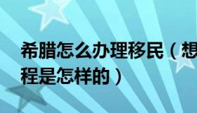 希腊怎么办理移民（想移民希腊 整个办理流程是怎样的）