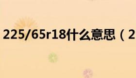 225/65r18什么意思（225 60r18什么意思）