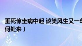 垂死惊坐病中起 谈笑风生又一年（垂死病中惊坐起笑问客从何处来）