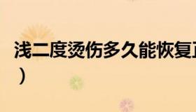 浅二度烫伤多久能恢复正常肤色（浅二度烫伤）