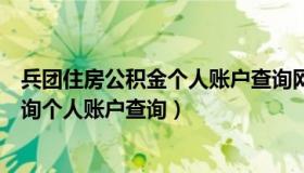 兵团住房公积金个人账户查询网站（新疆兵团住房公积金查询个人账户查询）