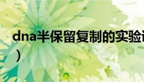 dna半保留复制的实验证据（dna半保留复制）