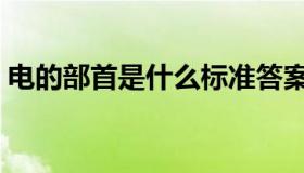 电的部首是什么标准答案（电的部首是什么）