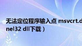 无法定位程序输入点 msvcrt.dll（无法定位程序输入点kernel32 dll下载）