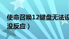 使命召唤12键盘无法设置（使命召唤12键盘没反应）