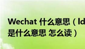 Wechat 什么意思（ldquo wechat rdquo 是什么意思 怎么读）