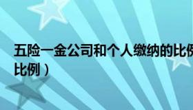 五险一金公司和个人缴纳的比例（五险一金公司和个人缴纳比例）