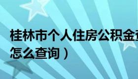 桂林市个人住房公积金查询（桂林个人公积金怎么查询）